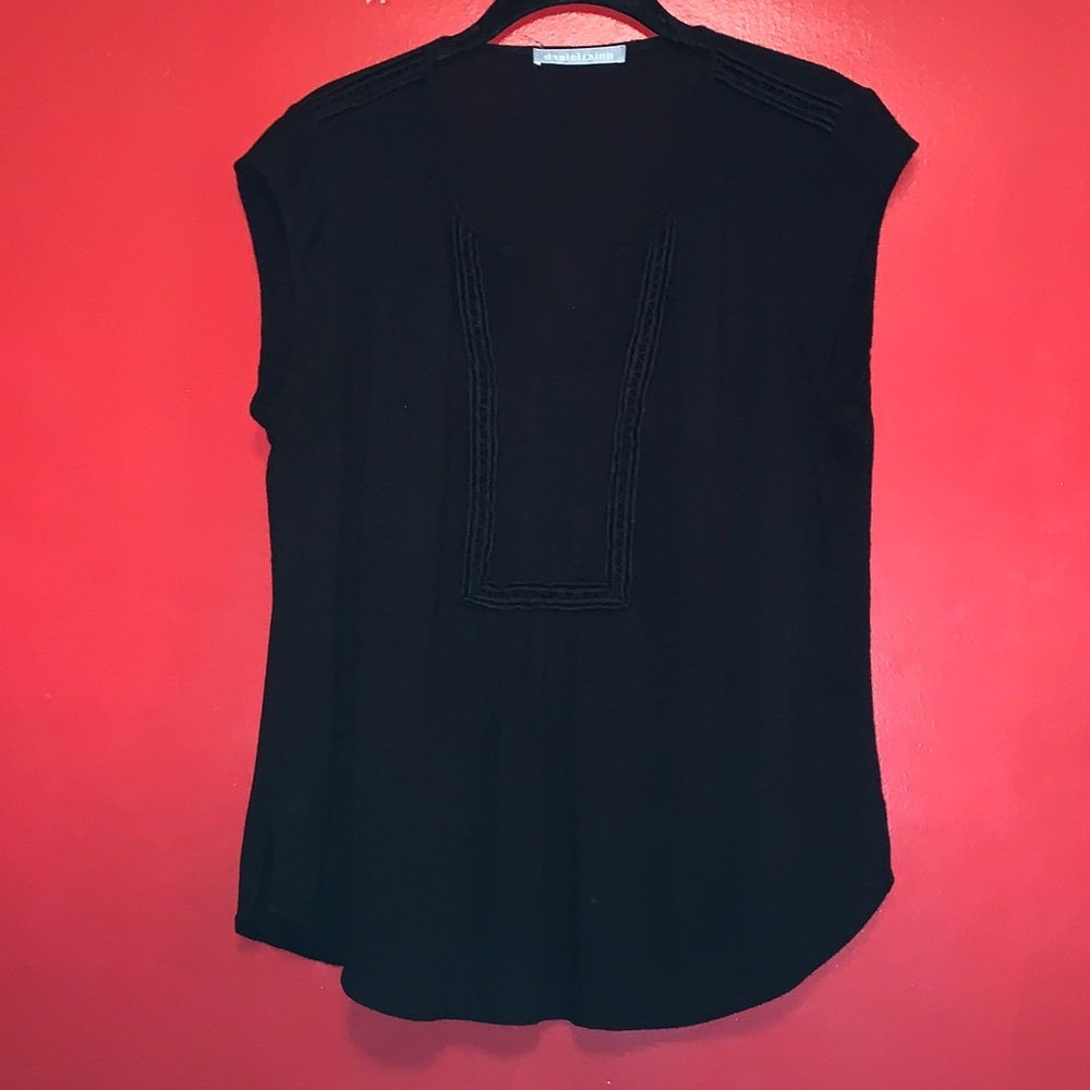 Daniel Rainn Black Dress with Intricate Detailing
